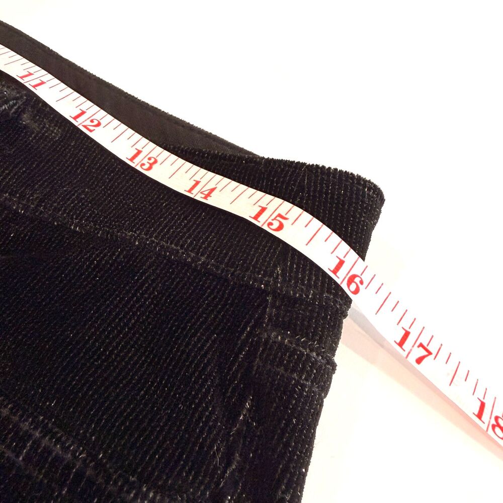 Talbots Womens 8 Sparkle Corduroy Pants Black Festive Holiday Straight Leg - Picture 11 of 12